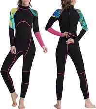 OMGear Wetsuit 3mm Neoprene Full Body UV Protection One Piece Long Sleeves XS