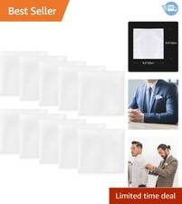 Soft Shine 10 PCS White Pocket Squares - Versatile Men s Formal Handkerchiefs