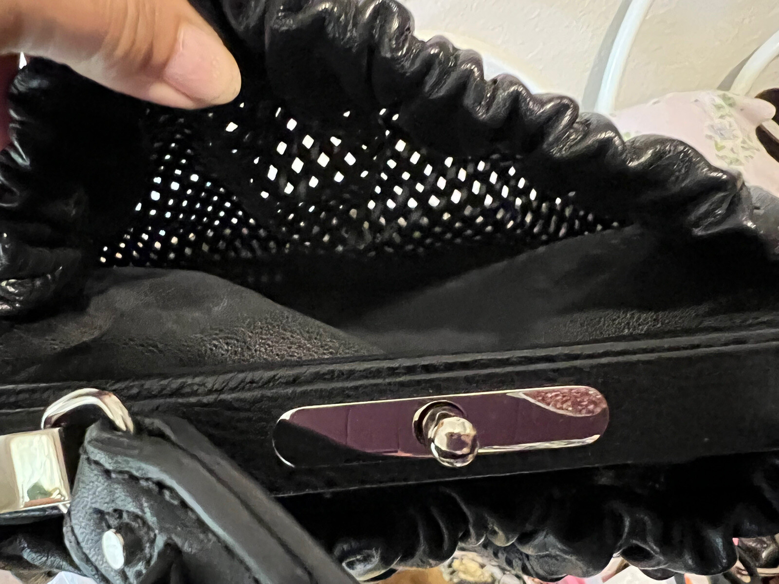 PONY LOCKHEART MAXINE MASH UP ritagliati accenti organizer borsa a mano borsa libro tascabile MG