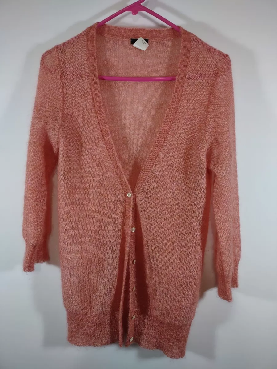 Salmon colored cardigan sale