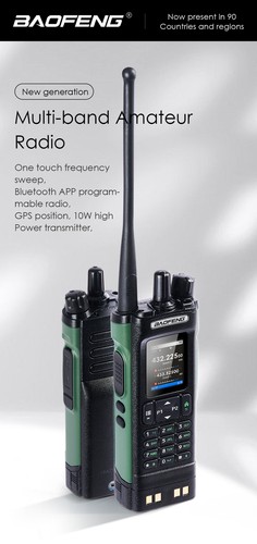 Walkie Talkie Baofeng UV-32 Tipo C TriBand Frecuencia GPS Bluetooth Radio bidireccional - Imagen 6 de 36