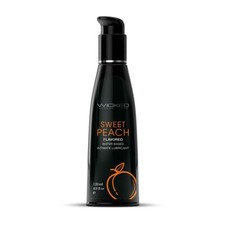 Wicked Aqua 4oz Sweet Peach - Flavored Personal Lubricant Lube