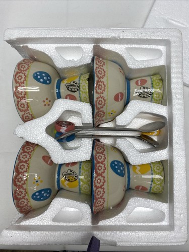 Neu im Karton 4er Set TEMPTATIONS Eiersuche Dessertschalen & Löffel OSTERN Parfaitbecher - Bild 6 von 7