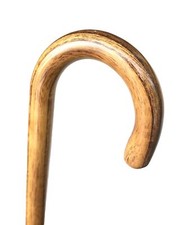 Vintage Unused Oak Hardwood Shaft Classic Crook Handle Walking Stick Cane 36  L