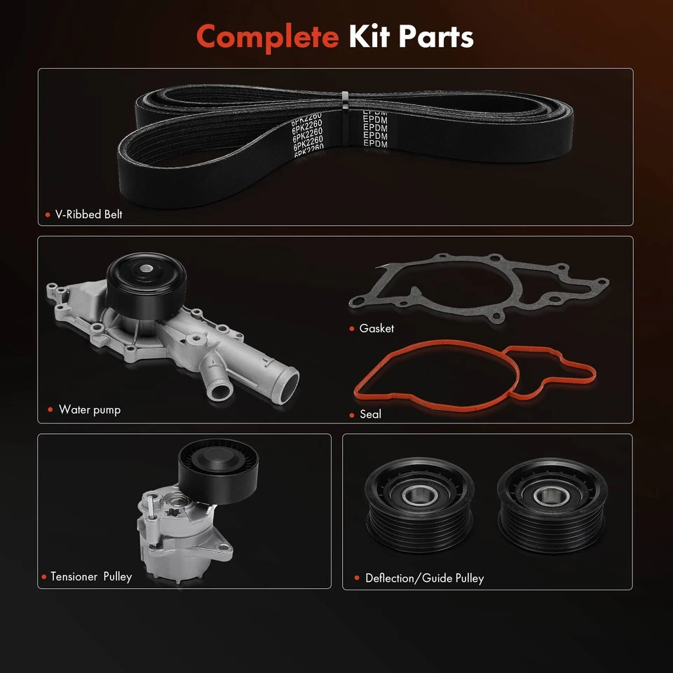 Timing Belt Kit+Water Pump for Mercedes-Benz C CLC E Class CLK C200CDI E270TCDI - Image 3 of 4