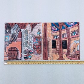 Lego 4721,  Hogwarts Classroom Cardboard Backdrop, color reprint, Harry Potter