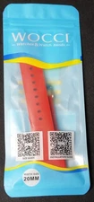 NEW Wocci 20mm Red Silicone Rubber Watch Band NIP
