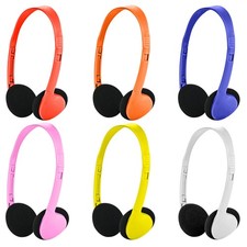 Headphones Bulk 6 Pack Multi Colored for Students Classroom Boys Girls Childr