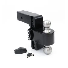 Weigh Safe LTB6-2.5-KA-CER-BLA Drop Hitch Receiver 2.5 Inches Adjustable Black