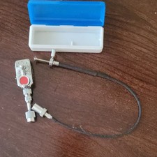 Vintage Mechanical Camera Shutter Release Cable Silver Black Metal Universal