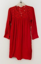 Madewell Women's Small Red Orange Eyelet Daybreak Dress Tunic F0952