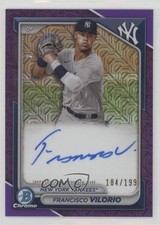 2024 Bowman Chrome Purple Refractor 184/199 Francisco Vilorio #BMA-FV Auto 10nl