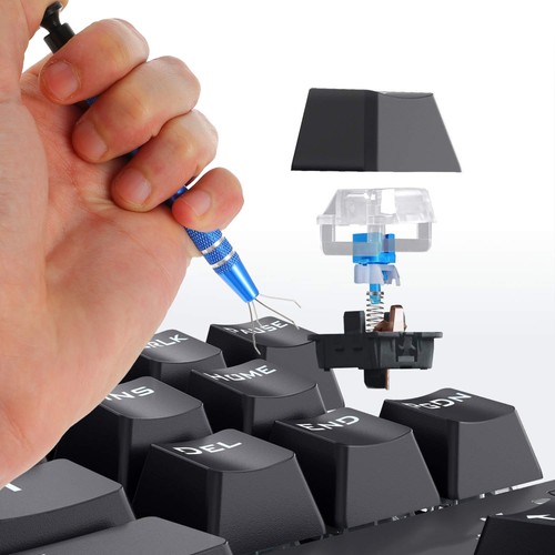 Outil De Suppression Keycap Extracteur Capuchon Clé Dissolvant Touche Clavier - Photo 8/12