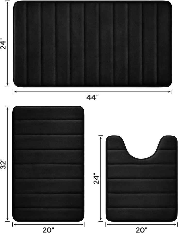 Alfombras de baño de espuma viscoelástica - juego antideslizante, suave, lavable a máquina Foto 4 de 4