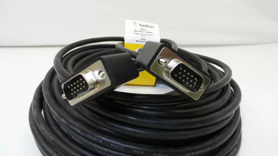 15m VGA Monitor Kabel Anschluss PC Bildschirm Kabel Schwarz - Bild 3 von 3
