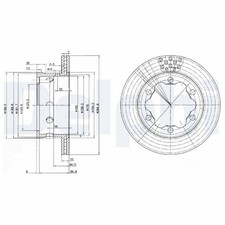 Delphi 2 Bremsscheiben + 1 Satz Beläge hinten 26013464