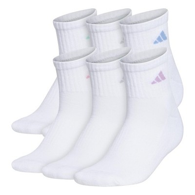 Adidas Women's Athletic Cushioned Quarter Socks, 6 Pairs
