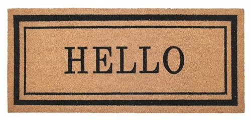 Chesapeake Coir Natural Black Non-Slip Doormat (20" x 46") - Picture 2 of 4