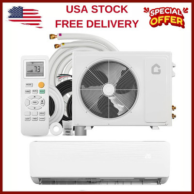  1800 BTU Mini Split AC/Heating System w/Inverter 19 SEER2 Cool Up to 1250 Sq.Ft