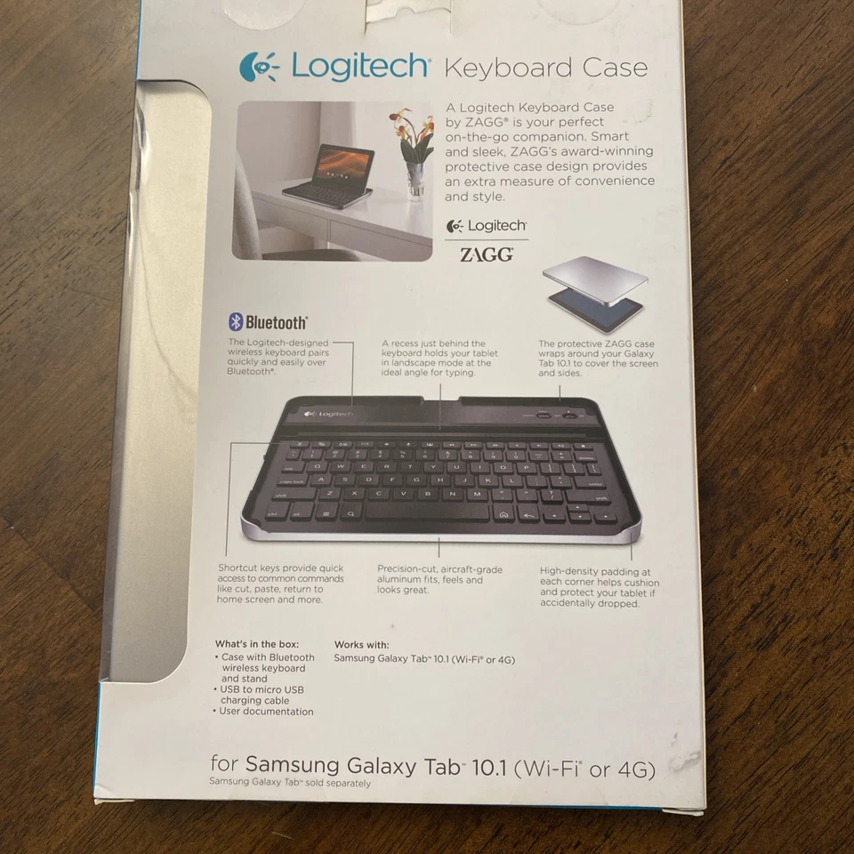 NEW Logitech Keyboard Case 920-003726 For Samsung Tablet 10.1 - Image 2 of 2