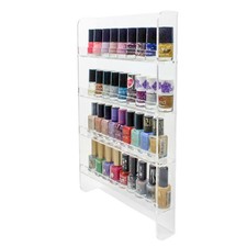4 Tier Wall Mounted Nail Polish Display Shelves Acrylic Beauty Retail (DS66/C)