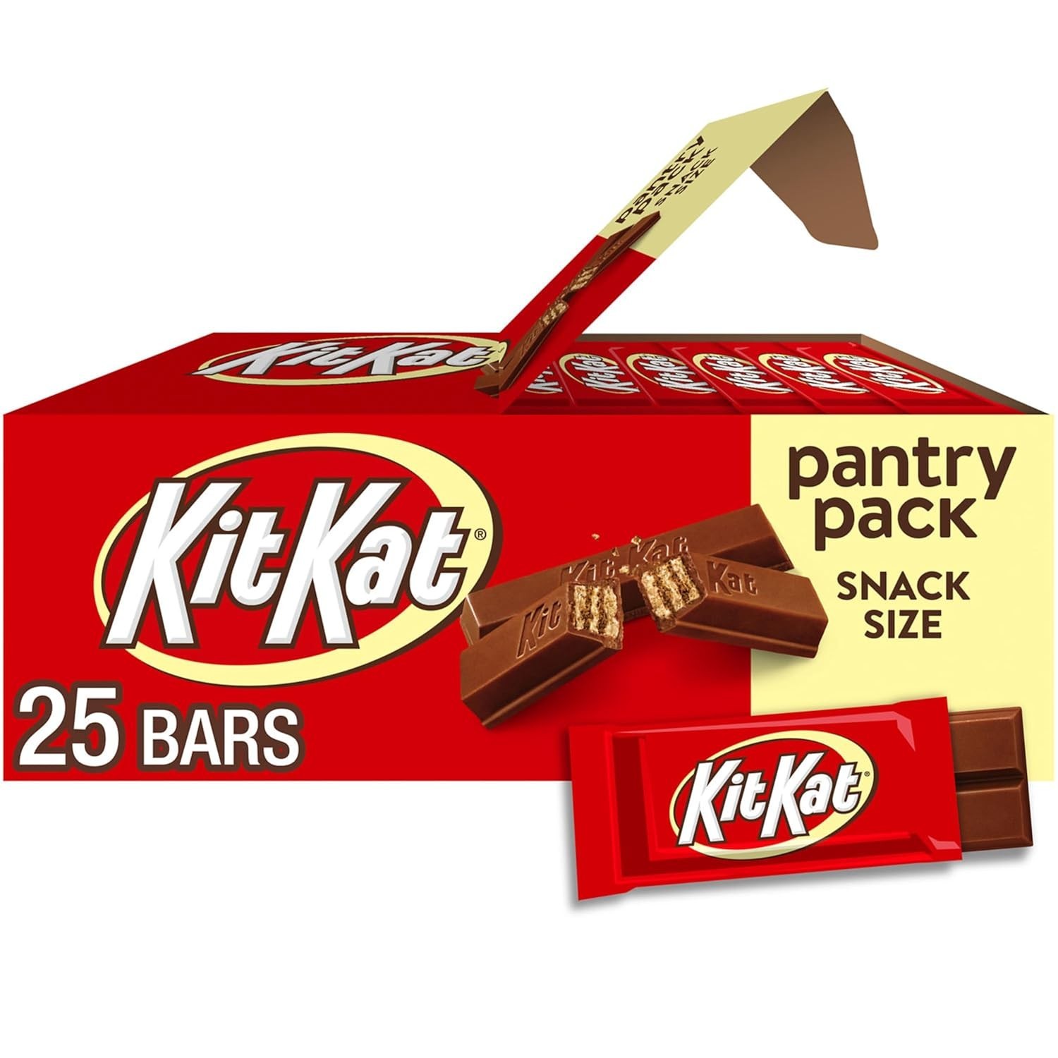 KIT KAT Milk Chocolate Wafer Snack Size, Candy Pantry Pack, 12.25 oz 25 Pieces