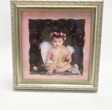 Lisa Jane - Baby Girl Angel Cherub Framed Print “Tender Touch”