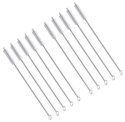 WAF Straw Brush, Washing Brushes Tool Nylon Skinny Pipe Tube Cleaner 173mm x5...