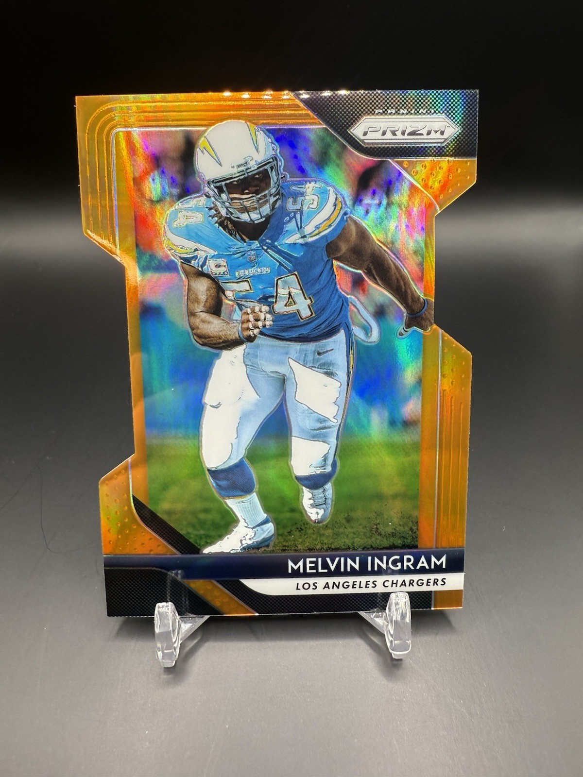 2018 Panini Prizm #101 Melvin Ingram Prizm Orange Die-Cut SP #/249 Chargers