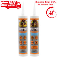 Gorilla 10 oz. Waterproof Caulk and Seal 100 Silicone Sealant Clear Pack of 2 