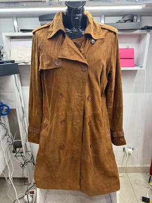 Jacke Mantel CONBIPEL Leder camelbraun Gr. 48 Code AM425