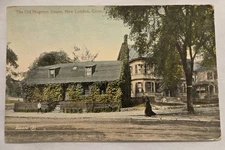New London Old Hugenot House Connecticut CT Vtg Used Postcard HSC 