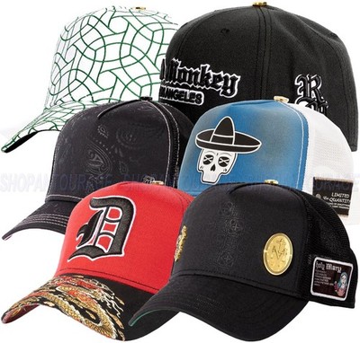 Red Monkey Hat Bundle #3 of 6 Limited Edition Unisex Trucker Cap Hats + Gift Hat