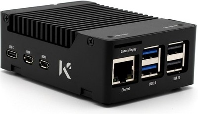 KKSB Gehäuse für Raspberry Pi 5, passive Kühlung durch Kühlkörper, Aluminium,