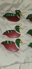 Vintage Hand Painted Wooden Duck Ornaments (6)/made In Taiwan/guc — photo 3
