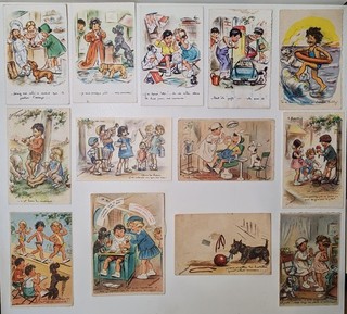 Germaine Bouret Lot De 12 CPA Et 1 Disque Bouret 1940 1950