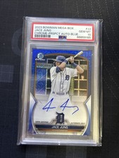 2023 Bowman Mega Box Jace Jung Chrome Prospect Auto Blue /150 PSA 10