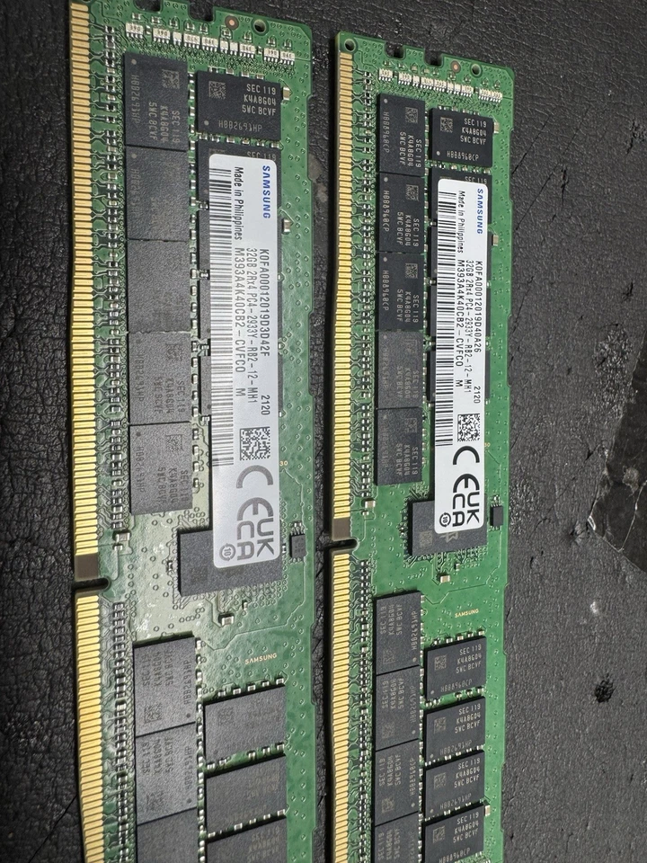 Samsung K0FA00012019D40A26 64GB 32GBx2 64GB PC4- DDR4-2933Y 2RX4 ECC RAM Memory - Image 4 of 4