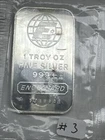 Vintage Engelhard Silver Bar 1 oz .999+ Fine # FJ98601 GLOBE  RARE Original Pak.