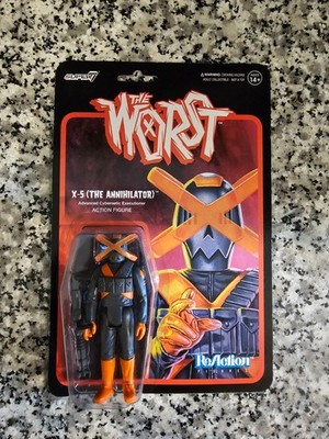 X-5 The Annihilator Orange THE WORST 3.75'' SUPER 7 ReAction MOC Sealed