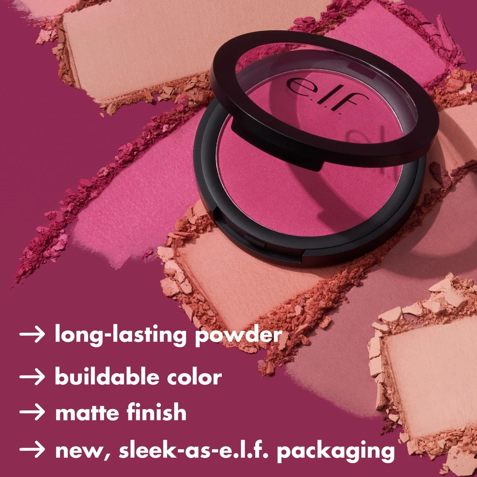 e.l.f Primer-Infused Blush, Bold Rosy Color, Long-Wear, Vegan, Lightweight - Image 4 of 4