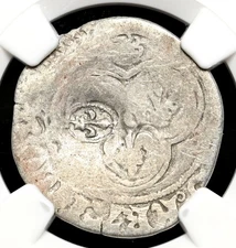 American Colonies. Billon 15 Deniers, Lis C/S, Edict of 1640, NGC G6, C/S: XF