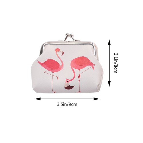  2 szt. Nowy styl Drukowana Flamingo PU Portfel na monety Damska torebka Torby na monety - Zdjęcie 4 z 12