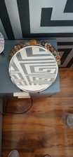1930’s 1940’s Vintage Barbola Round Bevelled Floral Flowers Mirror