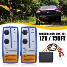 Wireless Winch Remote Control Set Receiver 150ft Twin 12V Switch Handset US Easy