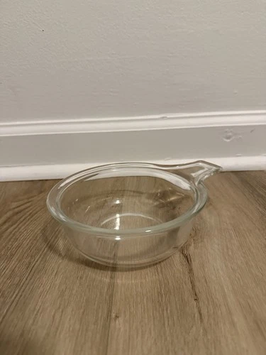 Vintage Pyrex 601-B Round Clear Glass Bowl W Grab It Handle NO LID