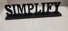 Wooden Cutout Word Simplify Sign Block Letter Rustic Sign Tabletop Cottagecore 