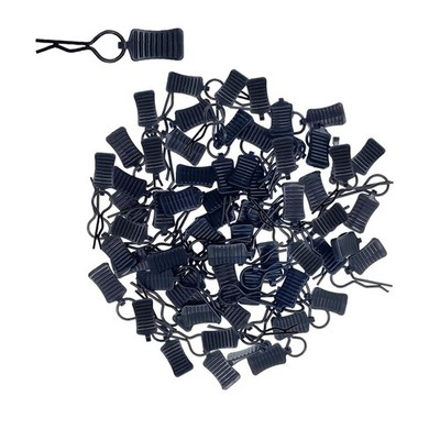 50pcs RC Body Clips with Pull Tabs for 1.2mm Rod Black and Tabs,