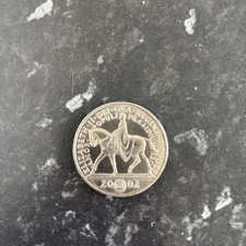 UK 2002 Elizabeth II Golden Jubilee £5 Pound Coin
