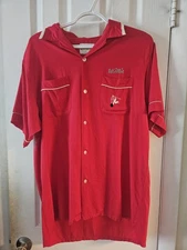 50s Crown Prince Chain Stitch Bowling Shirt Men's 16-16 ½  READ DESCRIPTION 